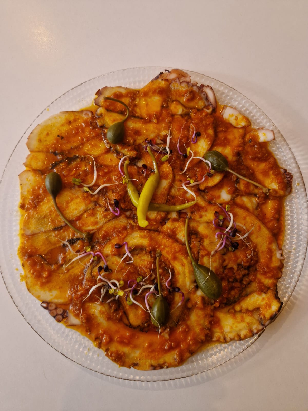 Carpaccio de pulpo en Anita Giro